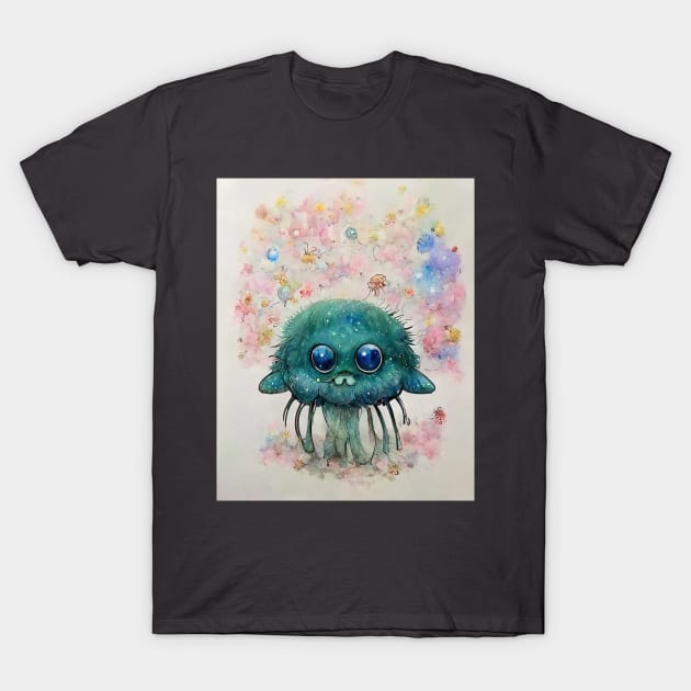 Cute flowerpunk sea creature - Jellyfish Monster T-Shirt by Fluffypunk